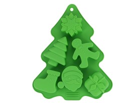 Molde silicona 6 figuras Navidad molde ARBOLITO